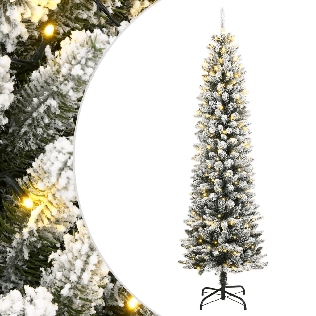 Dirbtinė Kalėdų eglutė su 300 LED lempučių ir sniegu, 240cm