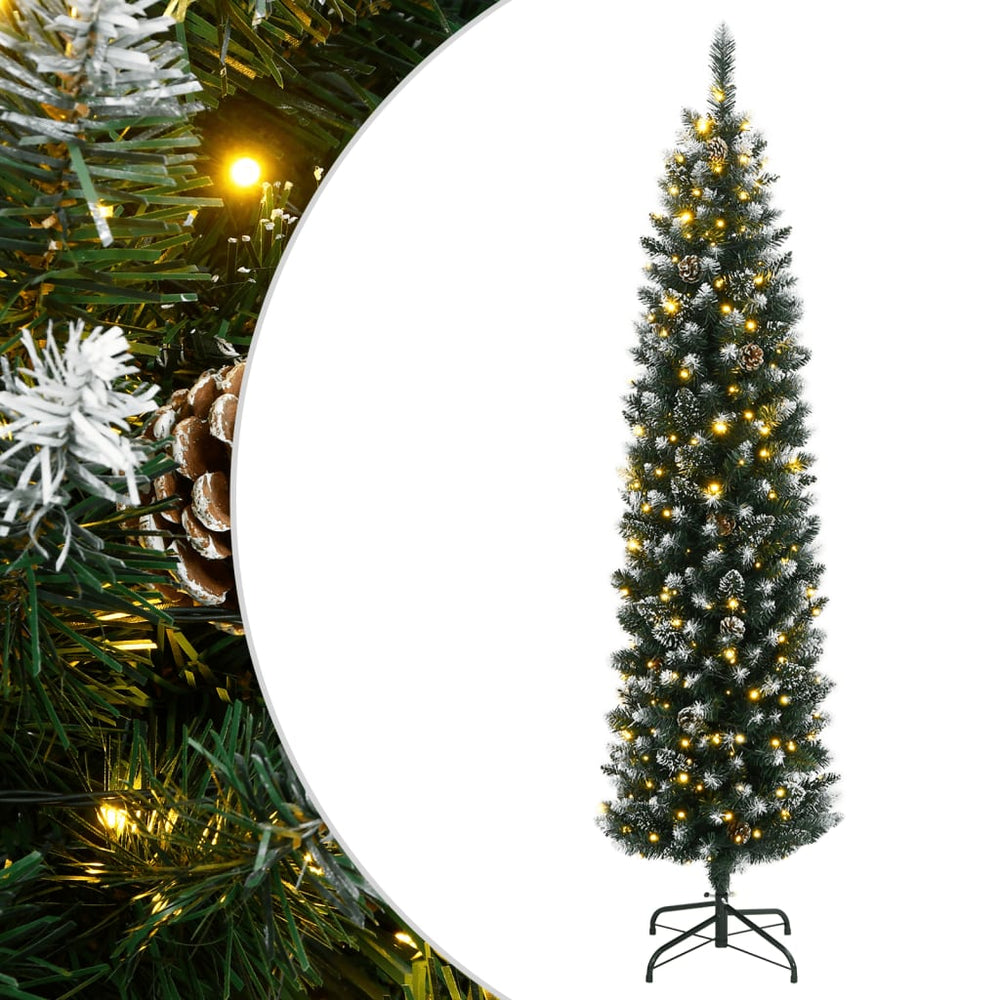 Artificial Slim Christmas Tree, 150 LED, 120cm