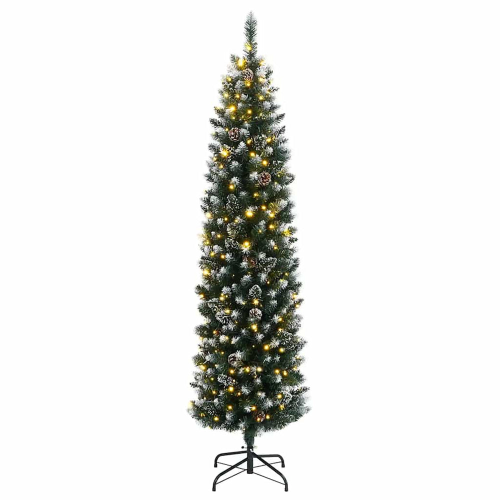 Slim Artificial Christmas Tree, 300 LED, 180cm
