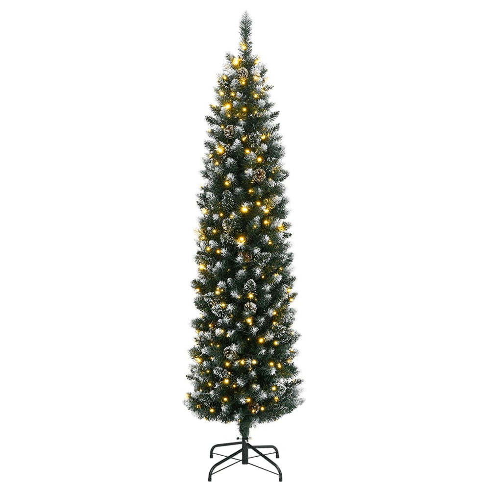 Artificial Slim Christmas Tree, 300 LED, 240cm