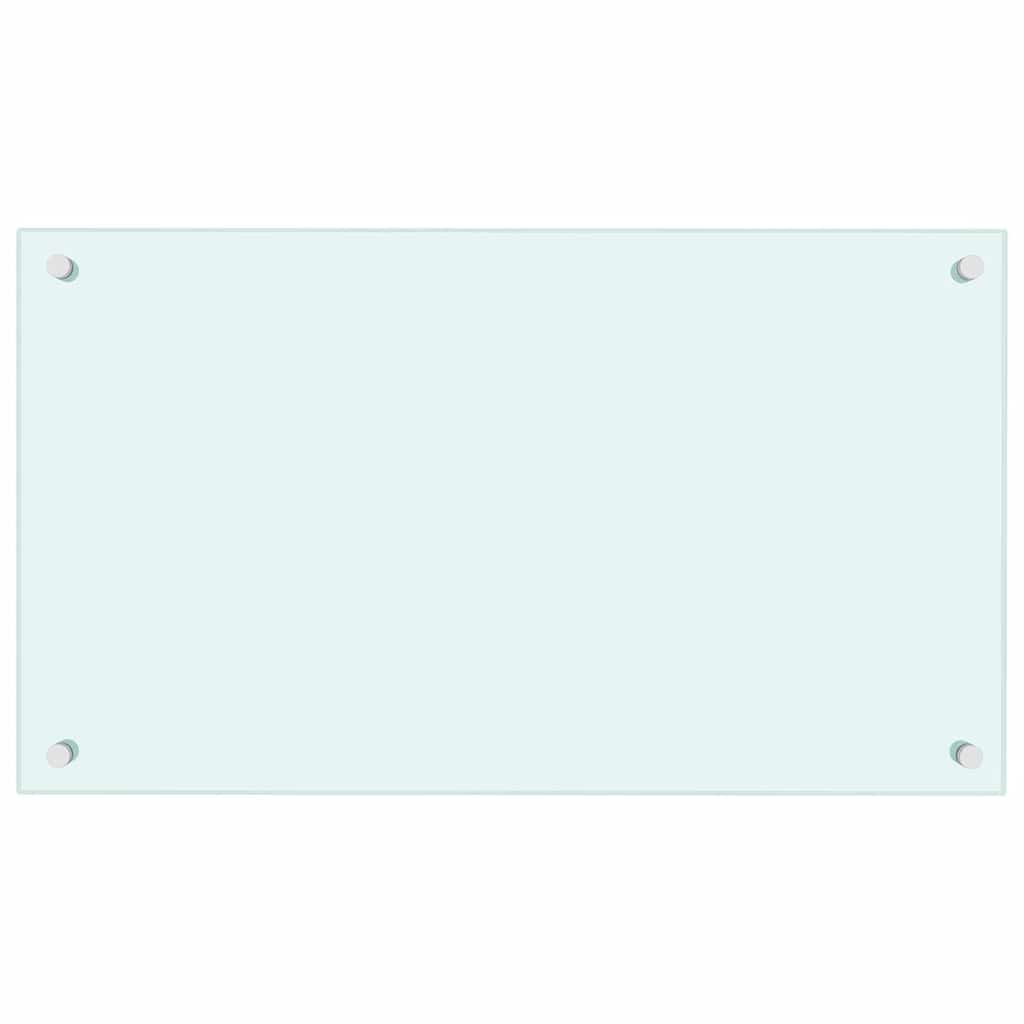 Virtuvės sienelės, 2vnt., baltos, 70x40cm, grūdintas stiklas