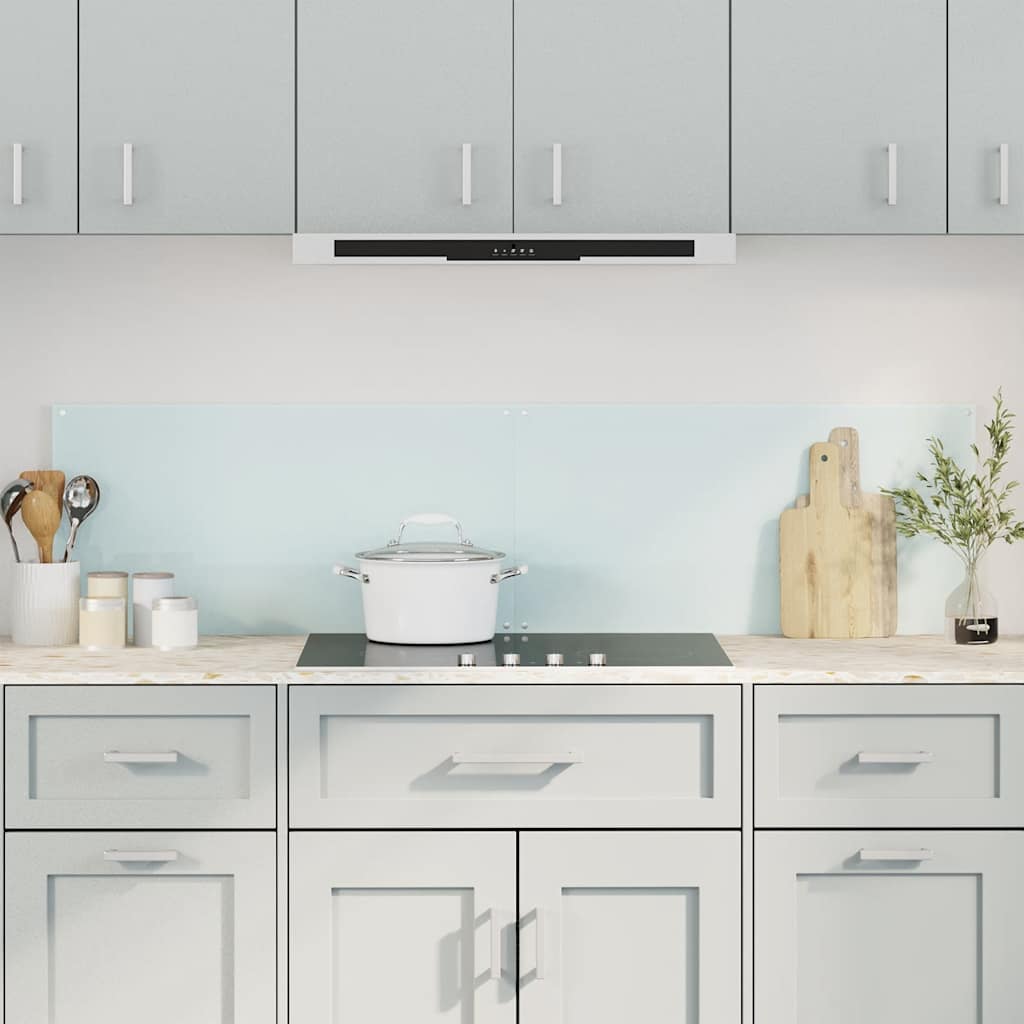 Kitchen backsplashes, 2 pcs., white, 80x40cm, tempered glass