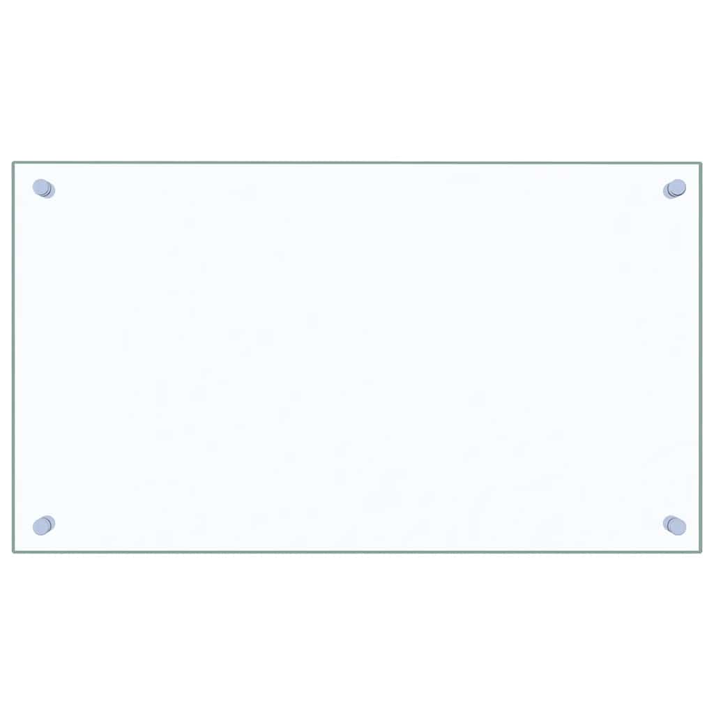 Kitchen wall panels, 2 pcs., clear, 70x40cm, tempered glass