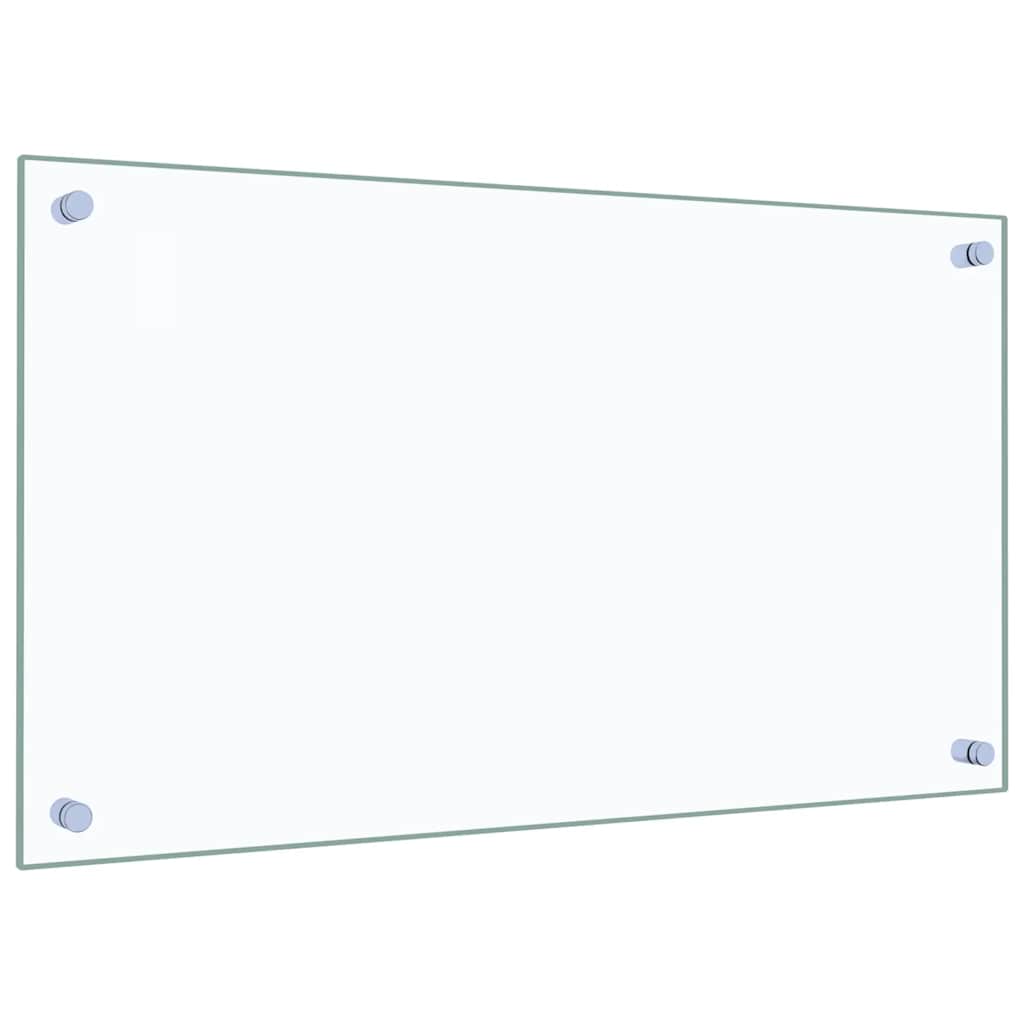 Kitchen wall panels, 2 pcs., clear, 70x40cm, tempered glass