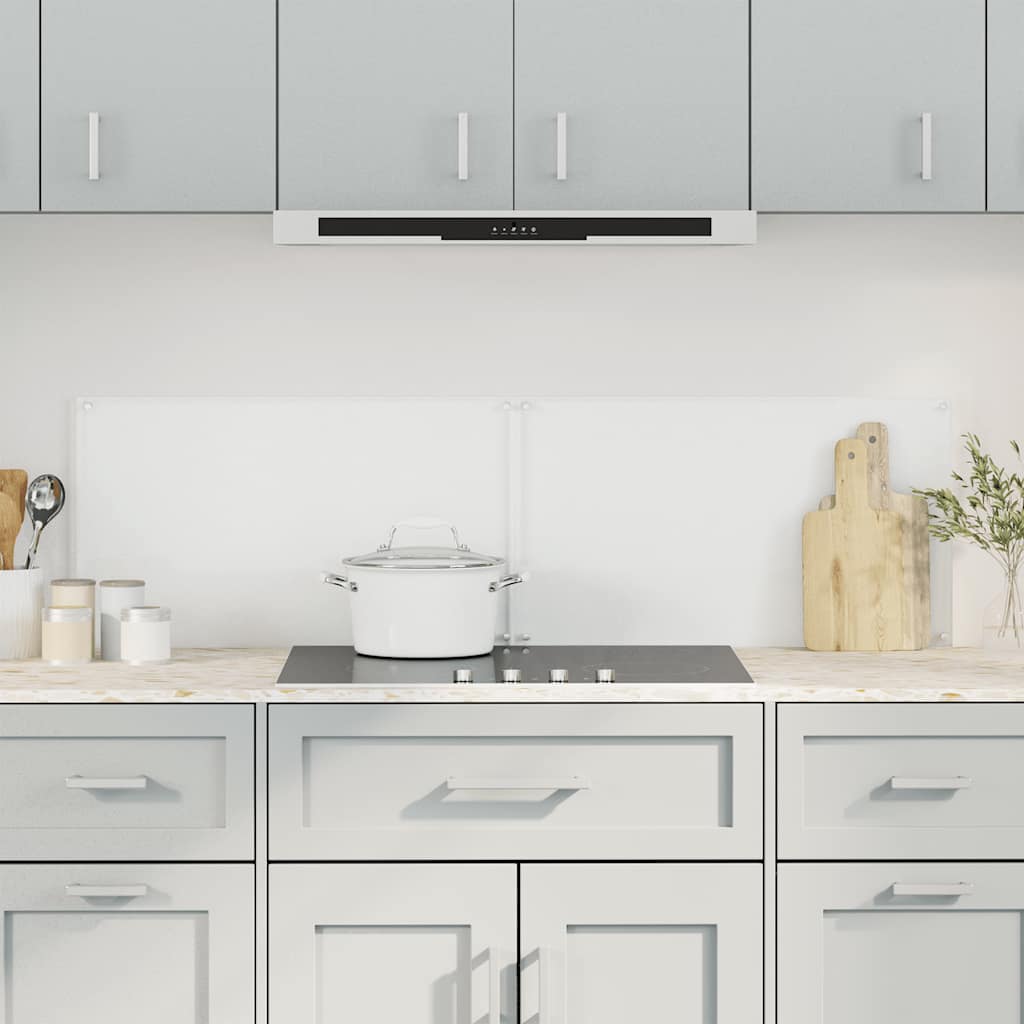 Kitchen wall panels, 2 pcs., clear, 70x40cm, tempered glass