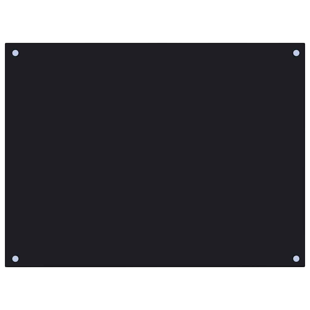 Kitchen backsplashes, 2 pcs., black, 80x60cm, tempered glass