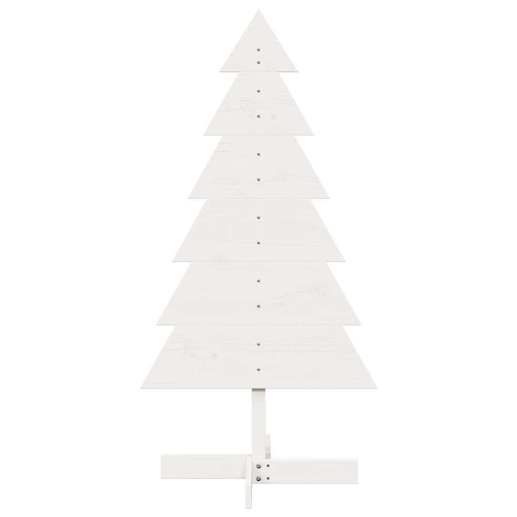 Medinė Kalėdų eglutė, balta, 120cm, pušies medienos masyvas