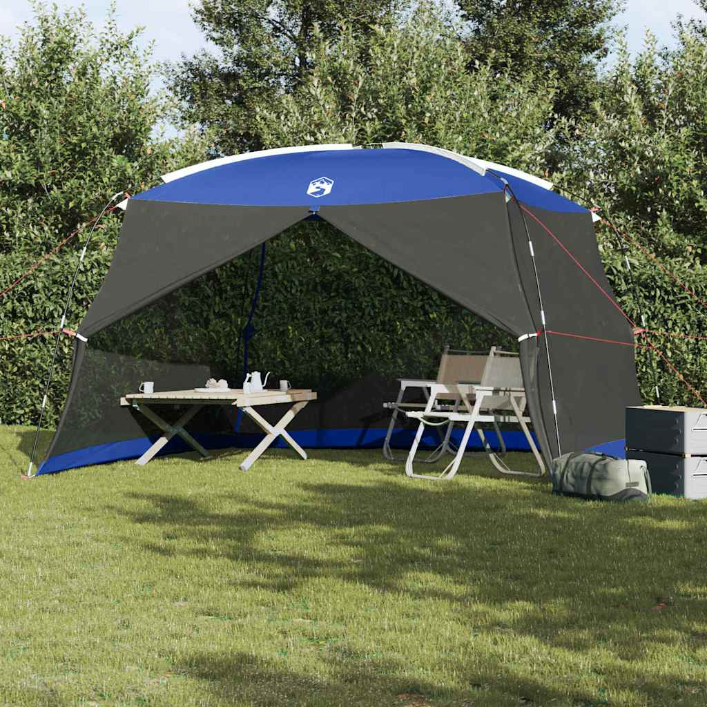 Telts ar jumtu gaiši zila 380 x 380 x 225 cm Poliesters