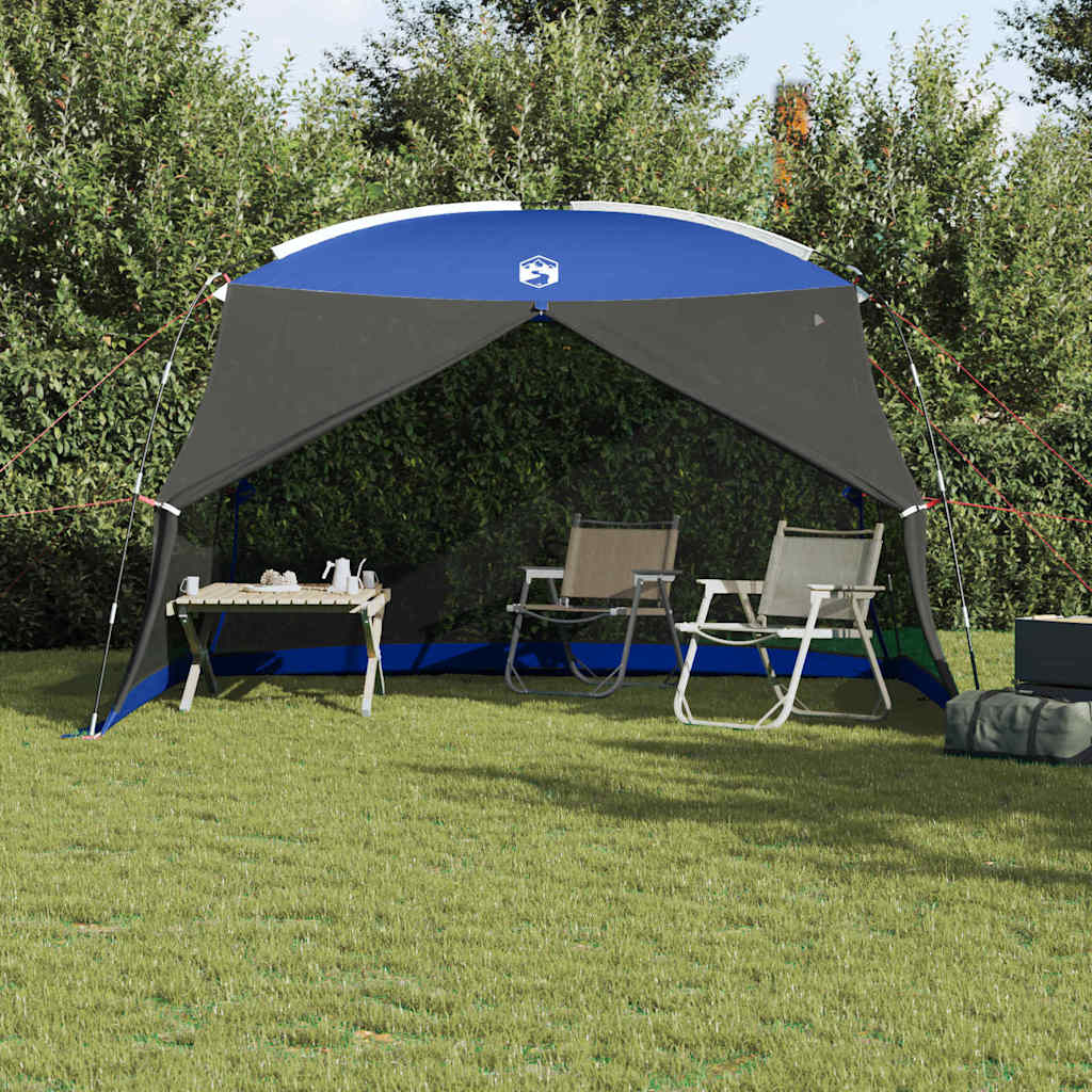 Telts ar jumtu gaiši zila 380 x 380 x 225 cm Poliesters