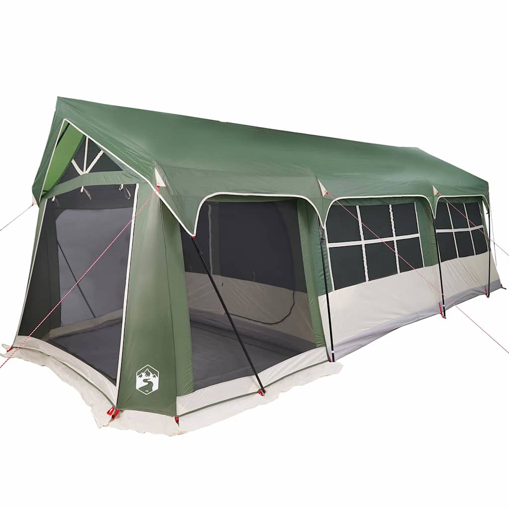 Family tent Green and white 620 x 322 x 240 cm Polyester