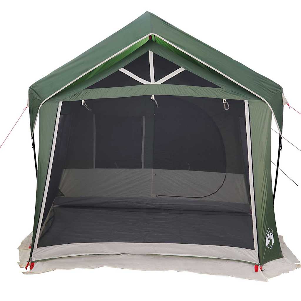 Family tent Green and white 620 x 322 x 240 cm Polyester