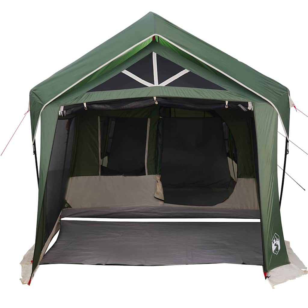 Family tent Green and white 620 x 322 x 240 cm Polyester