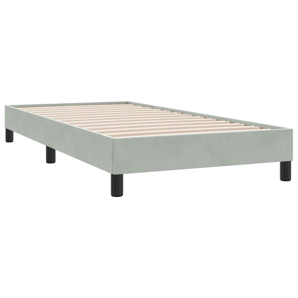 Box Spring Lova su čiužiniu Šviesiai pilka 90x210 cm Velvet