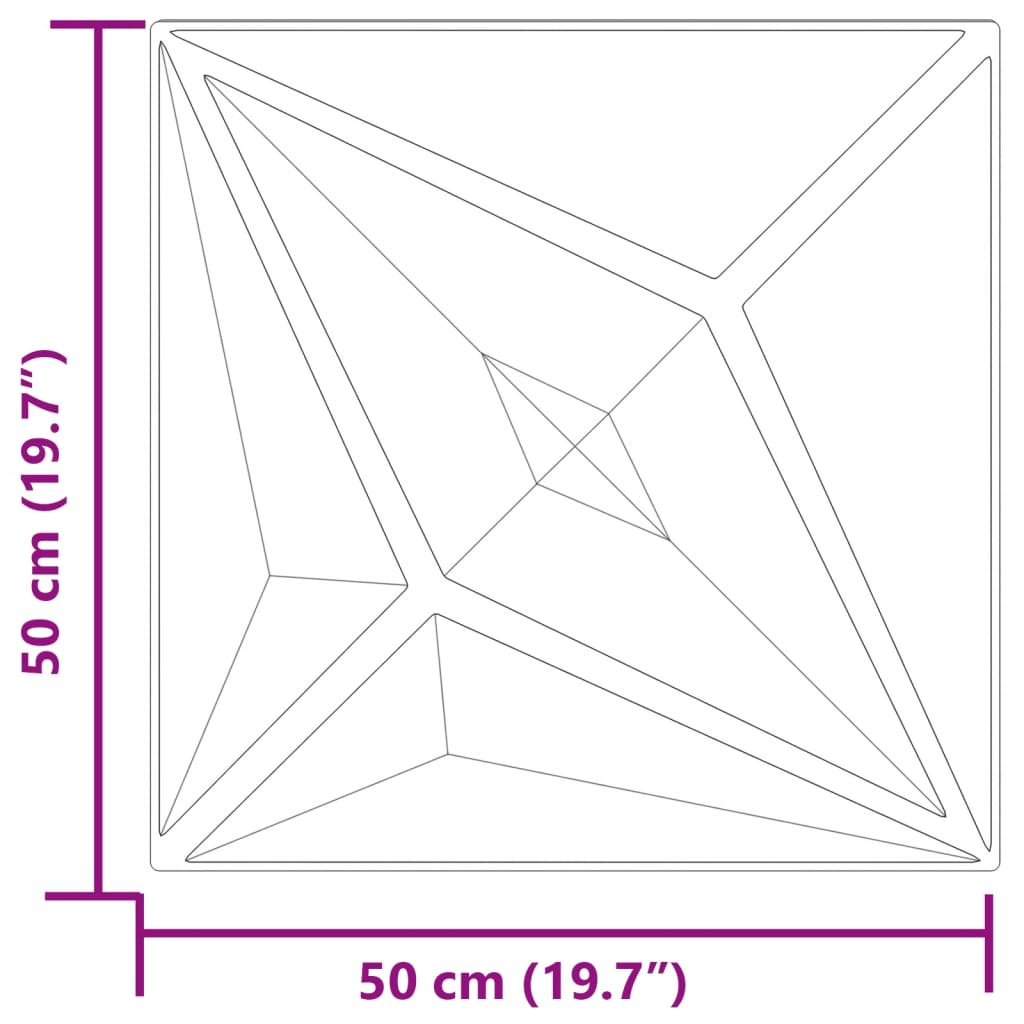 Sienų plokštės, 48vnt., žalios, 50x50cm, XPS, 12m², žvaigždžių
