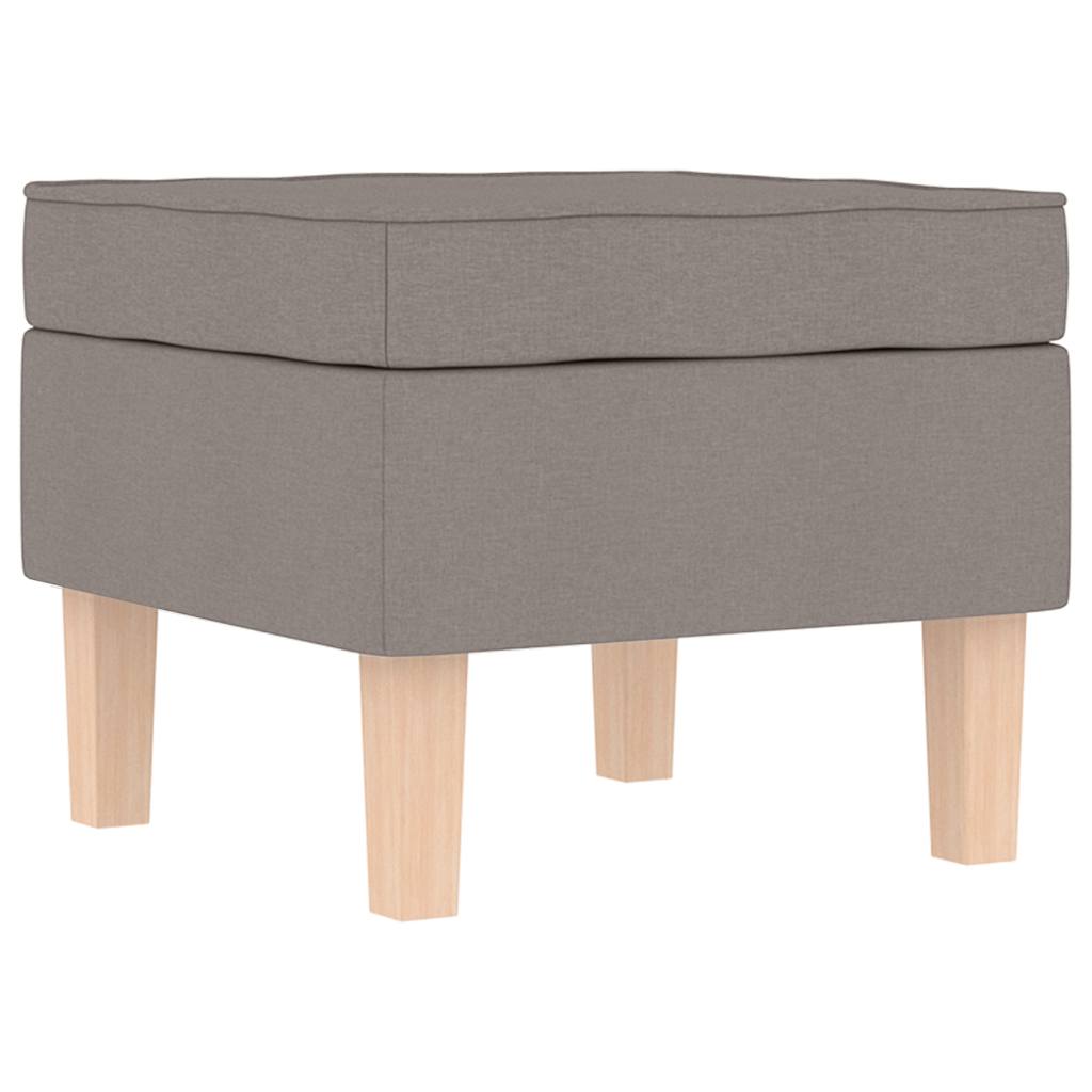 Supama kėdė su pakoja, taupe spalvos, audinys