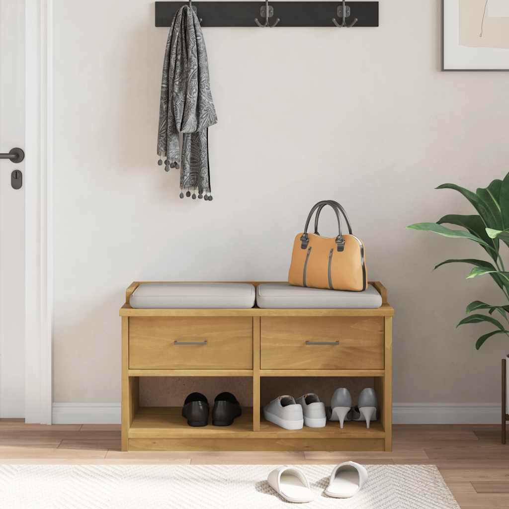 Hallway bench SANDNES 87x40x50 solid pine