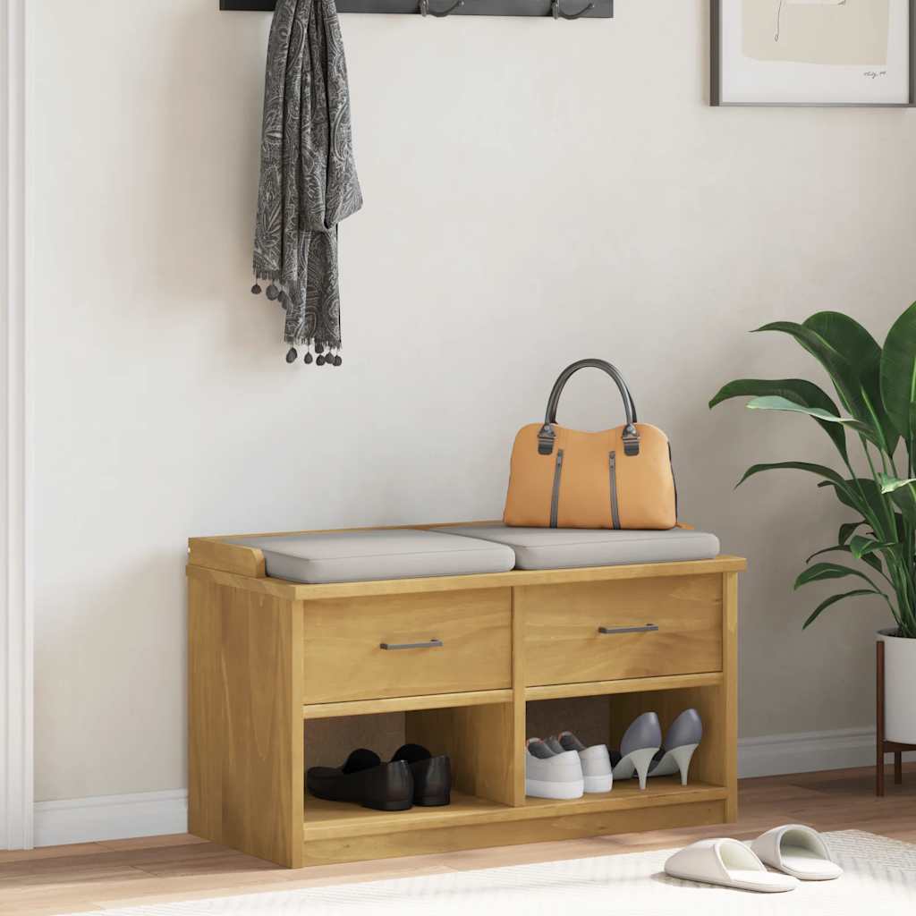 Hallway bench SANDNES 87x40x50 solid pine