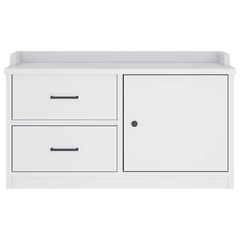 Prieškambario suoliukas SANDNES baltas 87x40x50 pušies masyvo