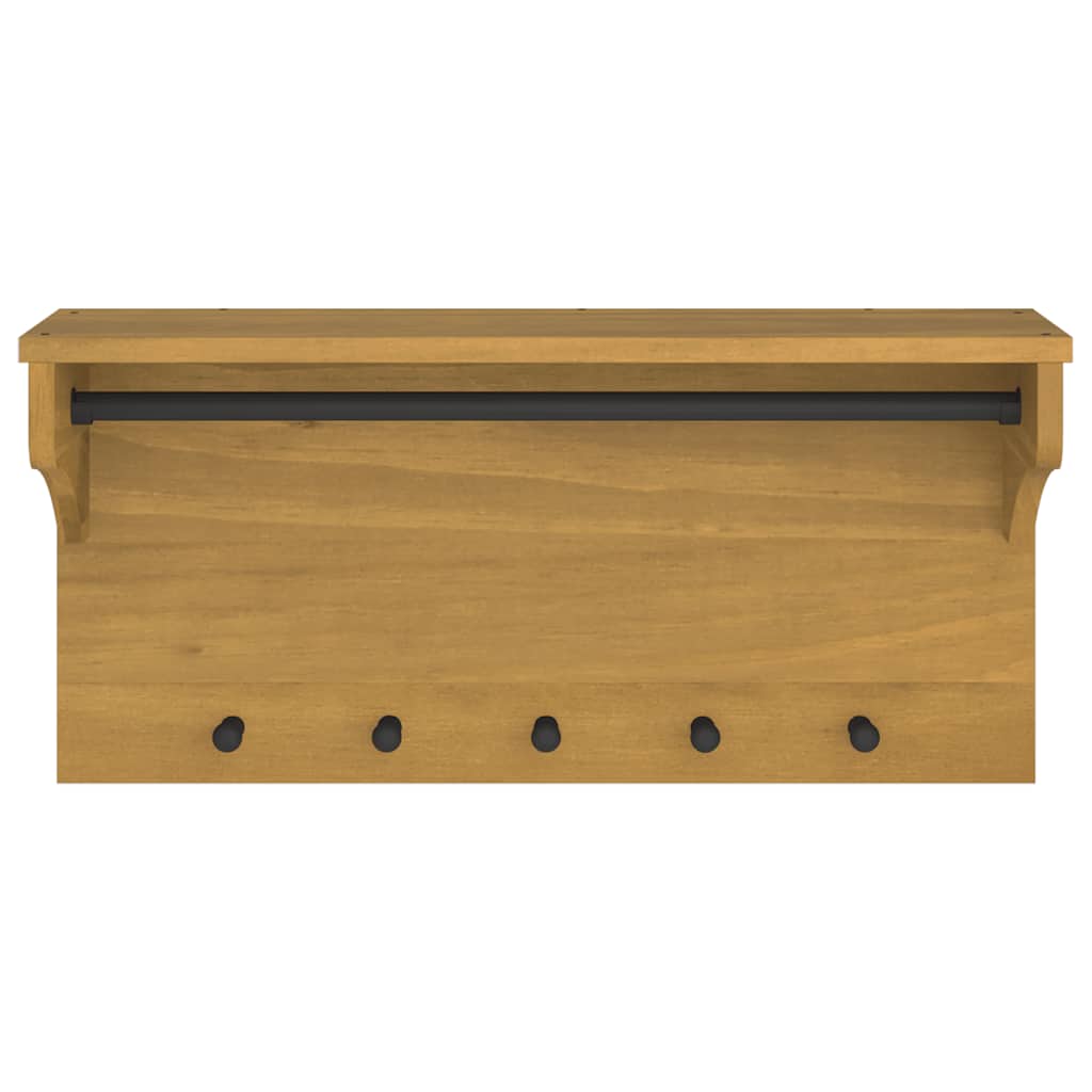 Wall-mounted coat rack "SANDNES" 87x30x42 solid pine