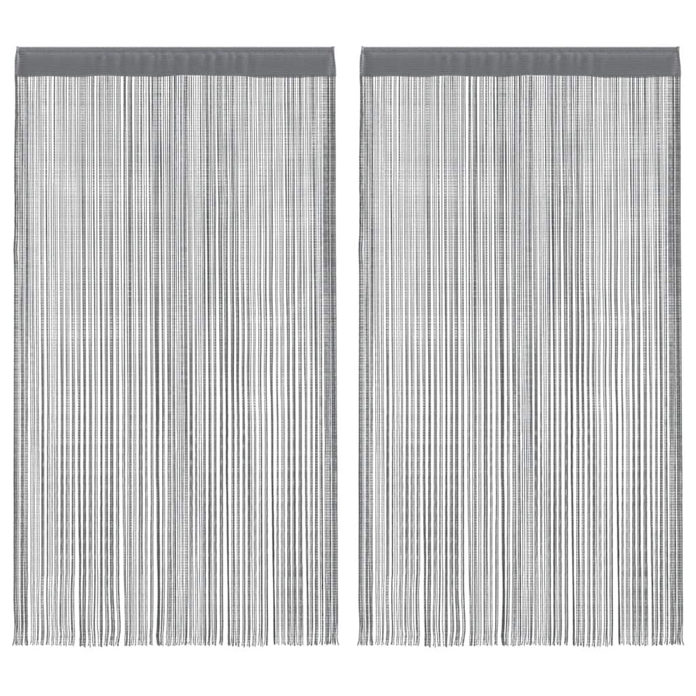 Virvelinės užuolaidos, 2vnt., 100x250cm, antracito spalvos