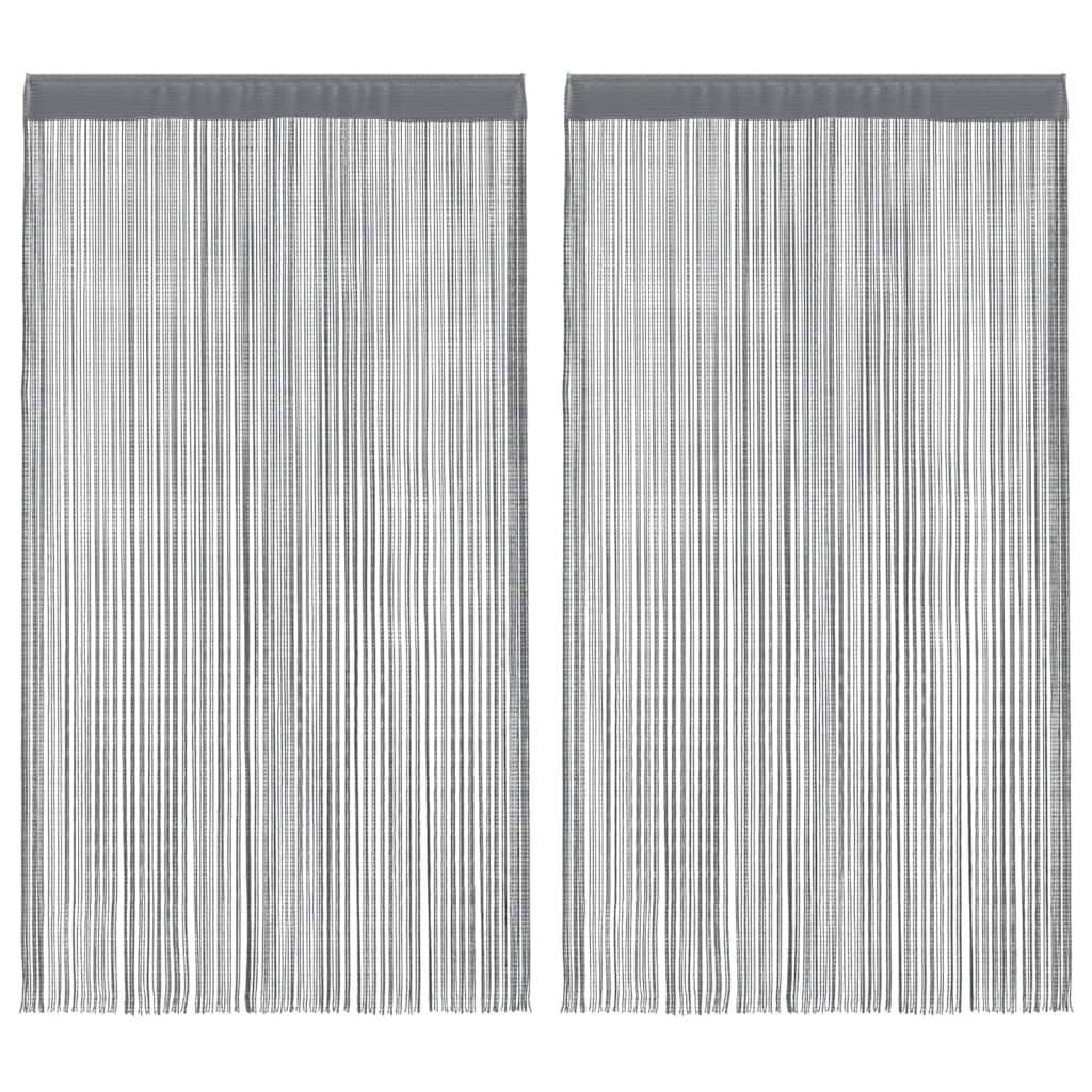 Virvelinės užuolaidos, 2vnt., 100x250cm, antracito spalvos