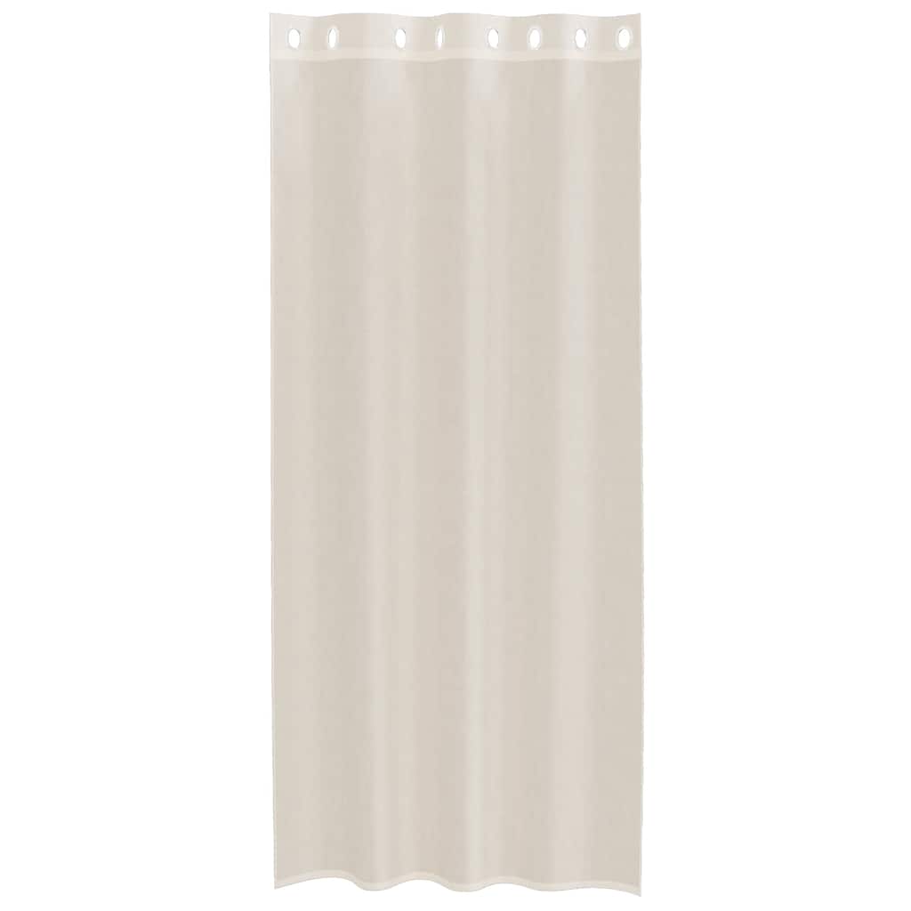 Voile užuolaidos su įvorėmis, 2vnt., kreminės, 140x225cm