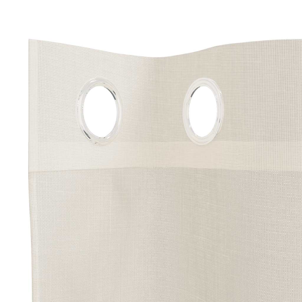 Voile užuolaidos su įvorėmis, 2vnt., kreminės, 140x225cm