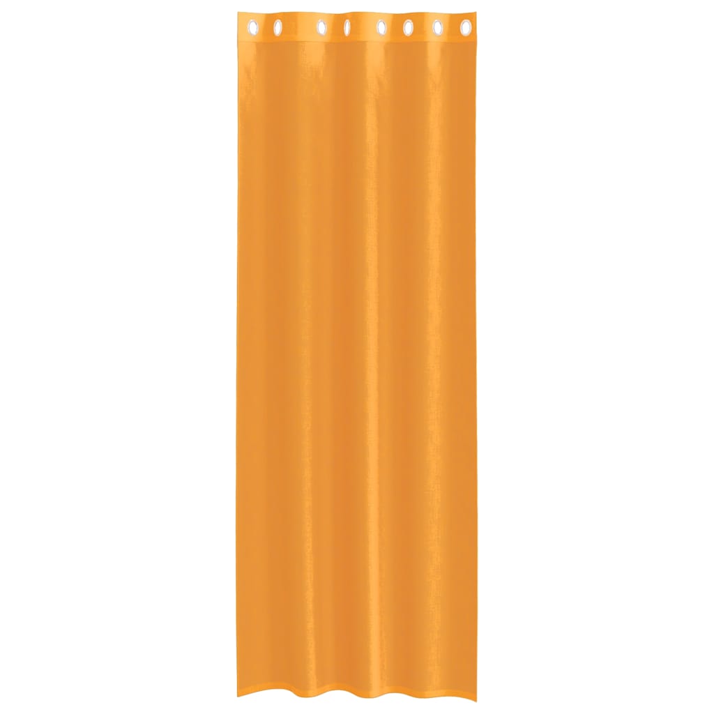 Voile užuolaidos su įvorėmis, 2vnt., oranžinis, 140x300cm