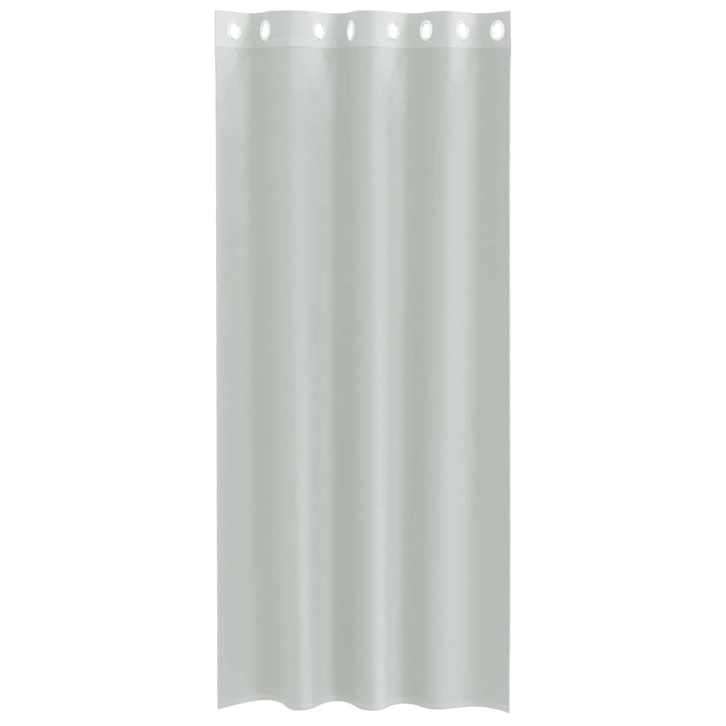 Voile užuolaidos su įvorėmis, 2vnt., šviesiai pilkas, 140x225cm
