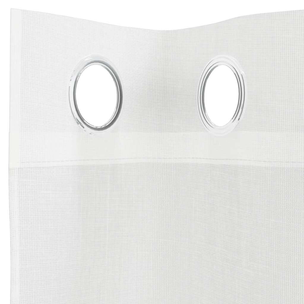 Voile užuolaidos su įvorėmis, 2vnt., baltos spalvos
