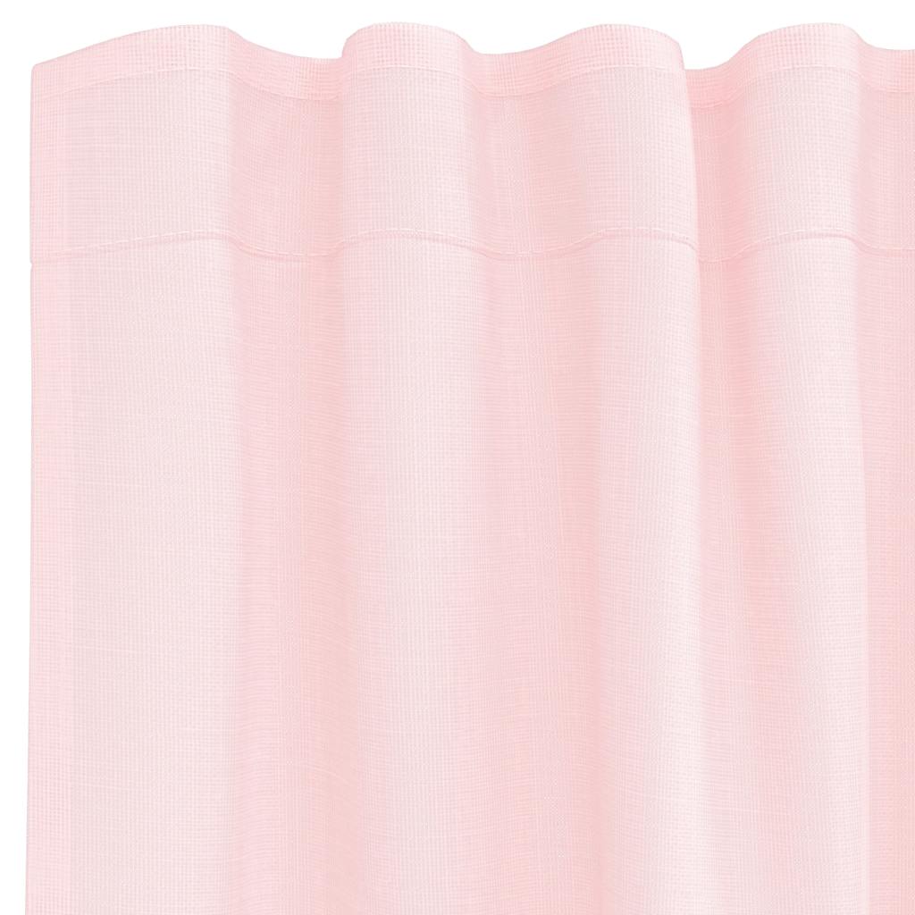 Voile užuolaidos su strypų kišenėmis, 2vnt., šviesiai rožinės
