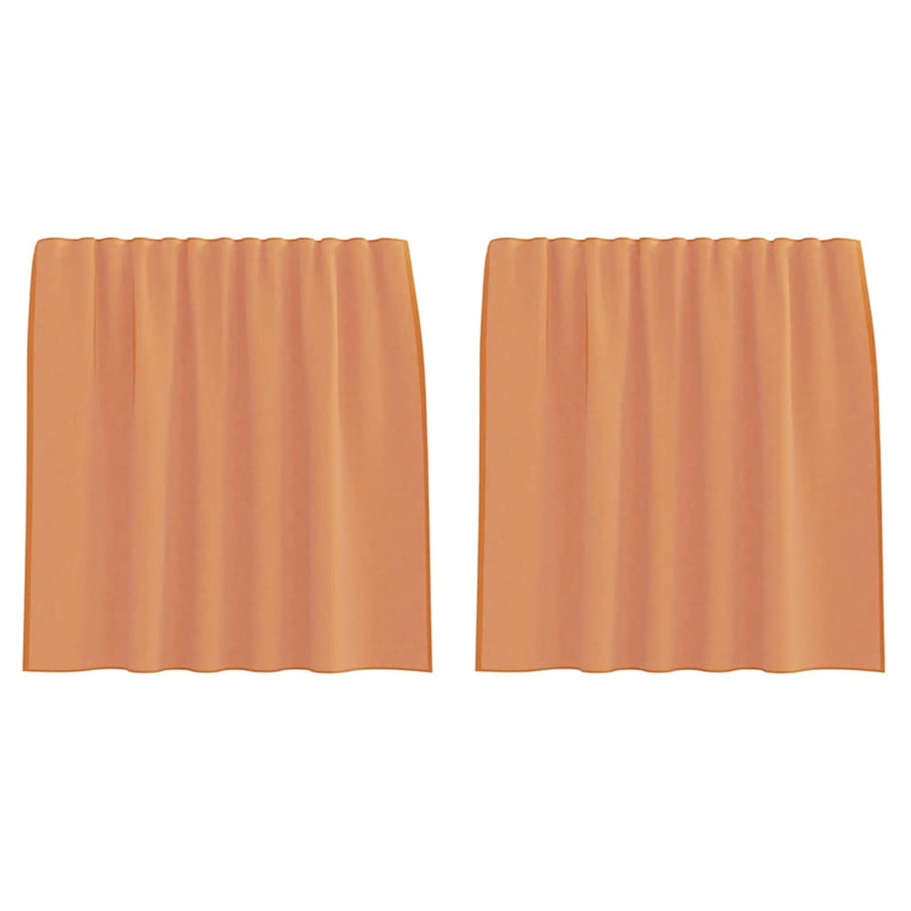 Voile užuolaidos su kilpomis, 2vnt., terakota sp., 140x140cm