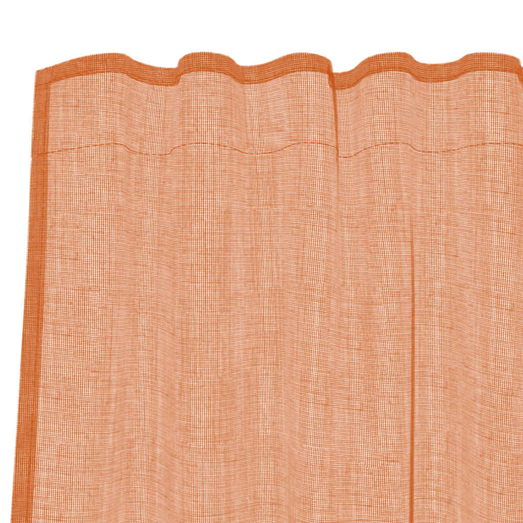 Voile užuolaidos su kilpomis, 2vnt., terakota sp., 140x140cm