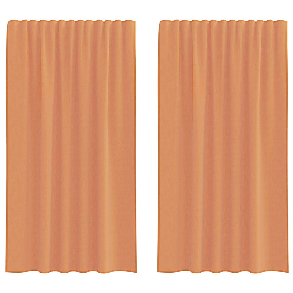 Voile užuolaidos su kilpomis, 2vnt., terakota sp., 140x175cm