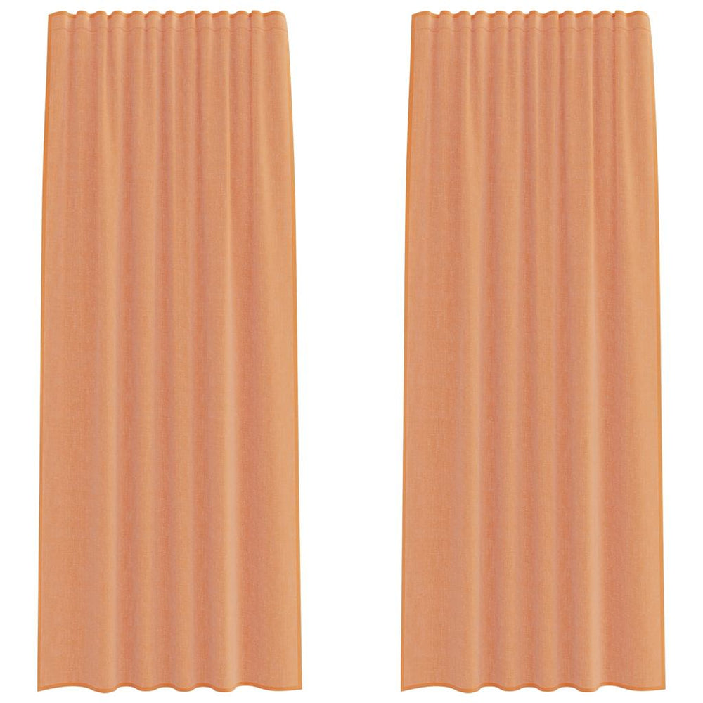 Voile užuolaidos su kilpomis, 2vnt., terakota sp., 140x225cm
