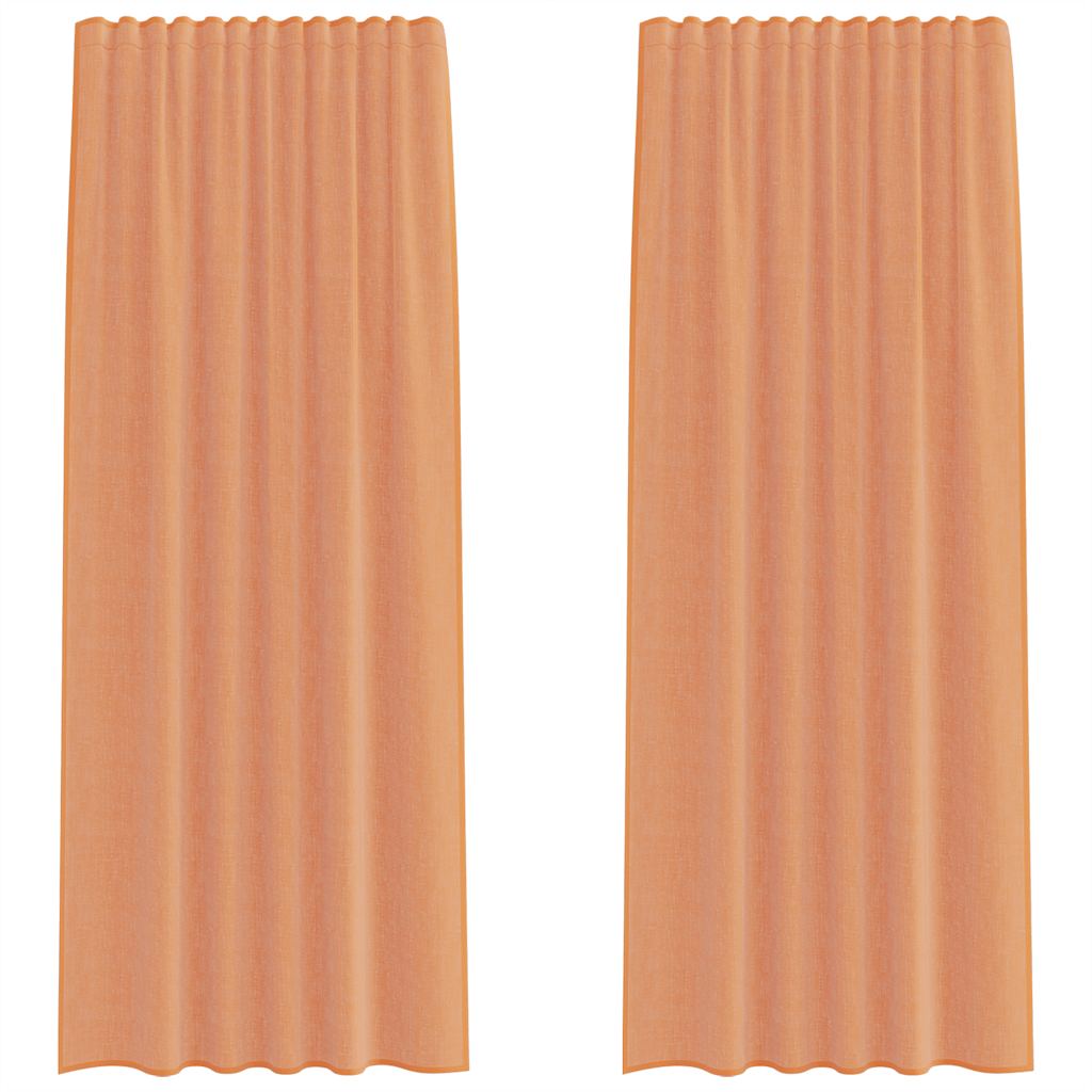 Voile užuolaidos su kilpomis, 2vnt., terakota sp., 140x245cm