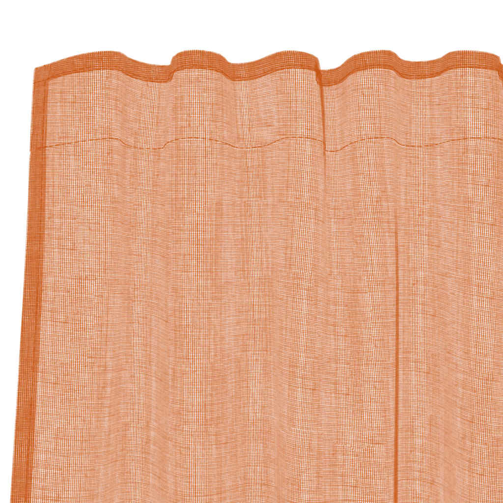 Voile užuolaidos su kilpomis, 2vnt., terakota sp., 140x245cm
