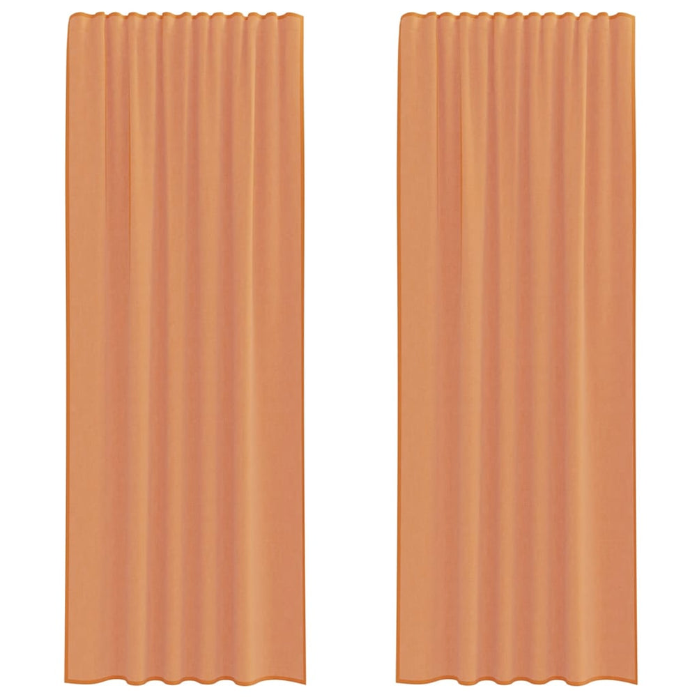 Voile užuolaidos su kilpomis, 2vnt., terakota sp., 140x260cm