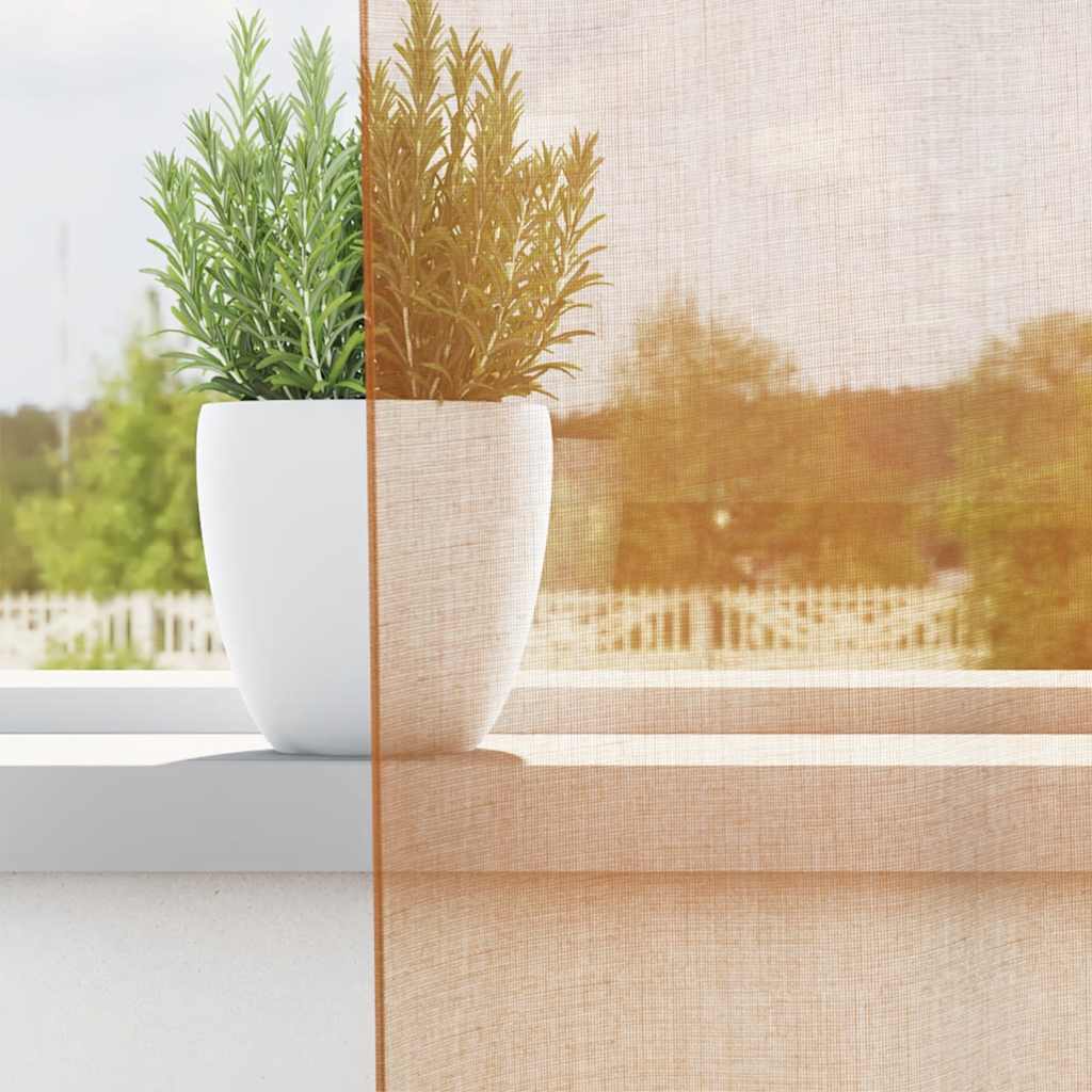 Voile užuolaidos su kilpomis, 2vnt., terakota sp., 140x260cm