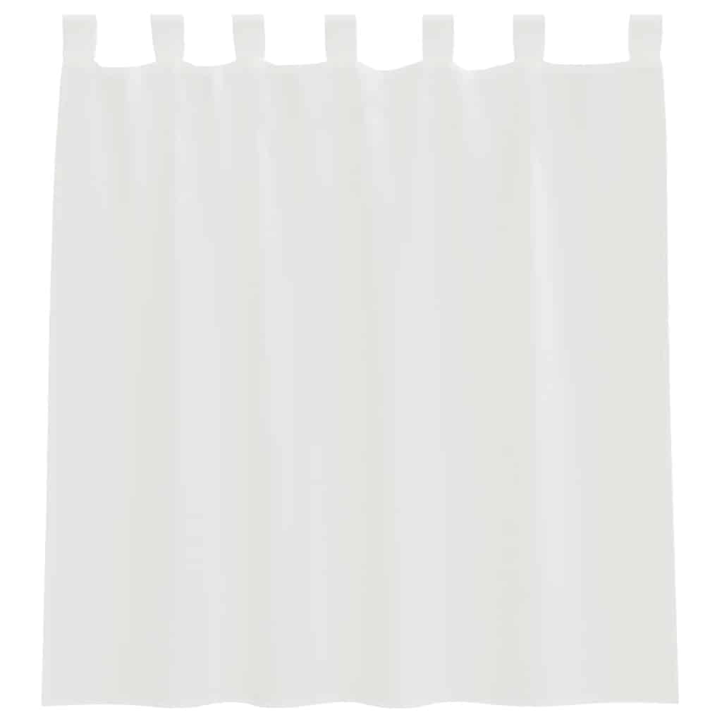 Voile užuolaidos su kilpomis, 2vnt., baltos spalvos, 140x140cm
