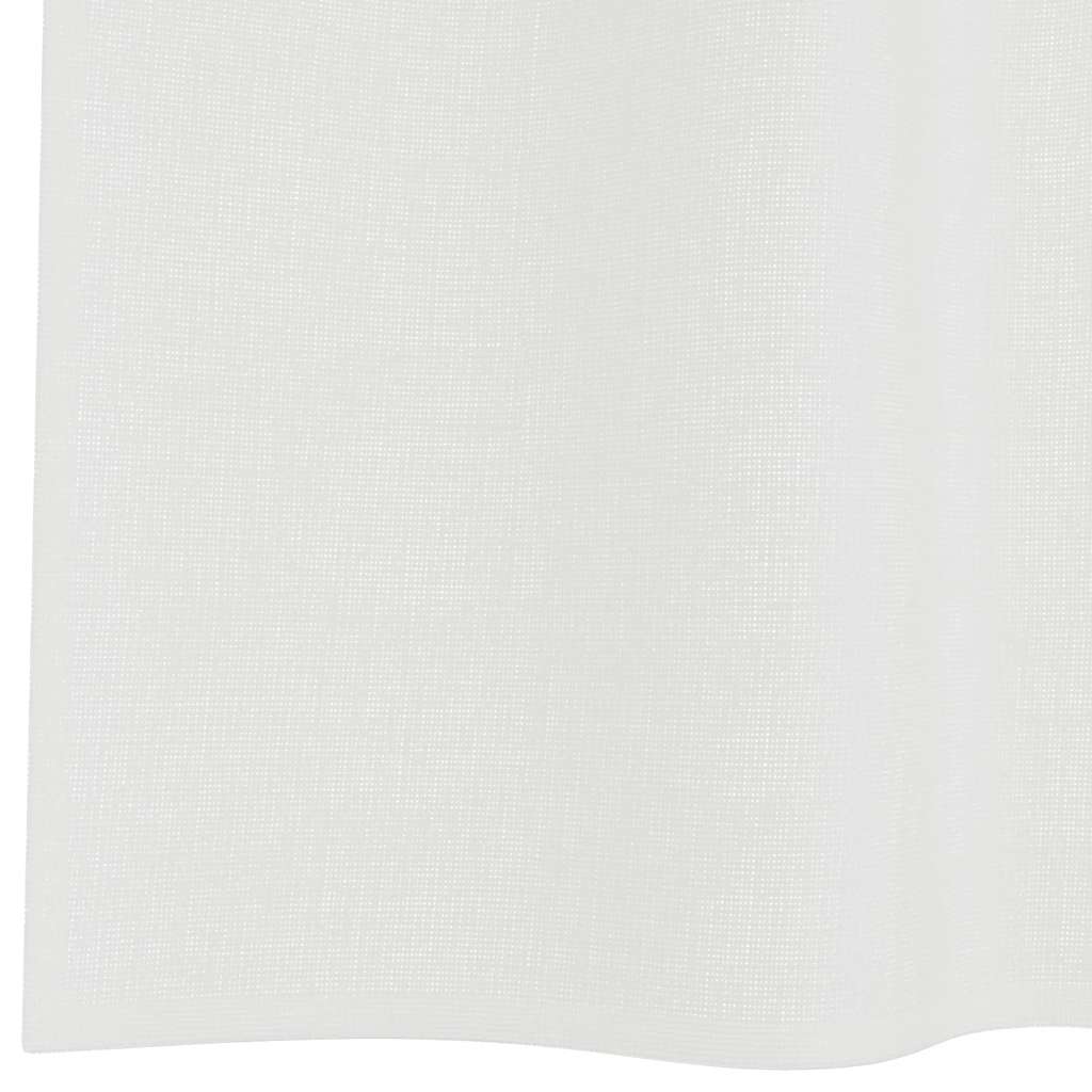 Voile užuolaidos su kilpomis, 2vnt., baltos spalvos, 140x140cm