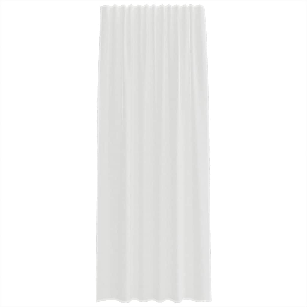 Voile užuolaidos su kilpomis, 2vnt., baltos spalvos, 140x225cm