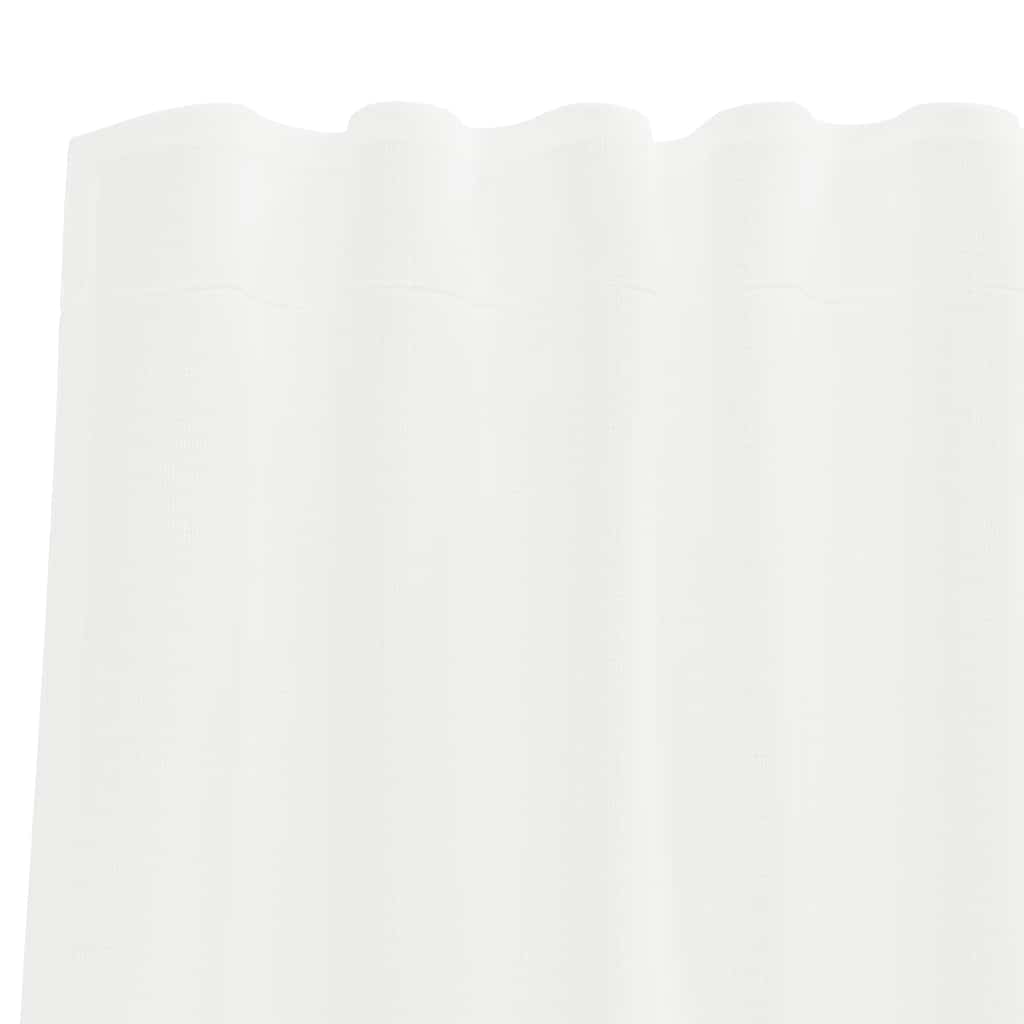 Voile užuolaidos su kilpomis, 2vnt., baltos spalvos, 140x225cm