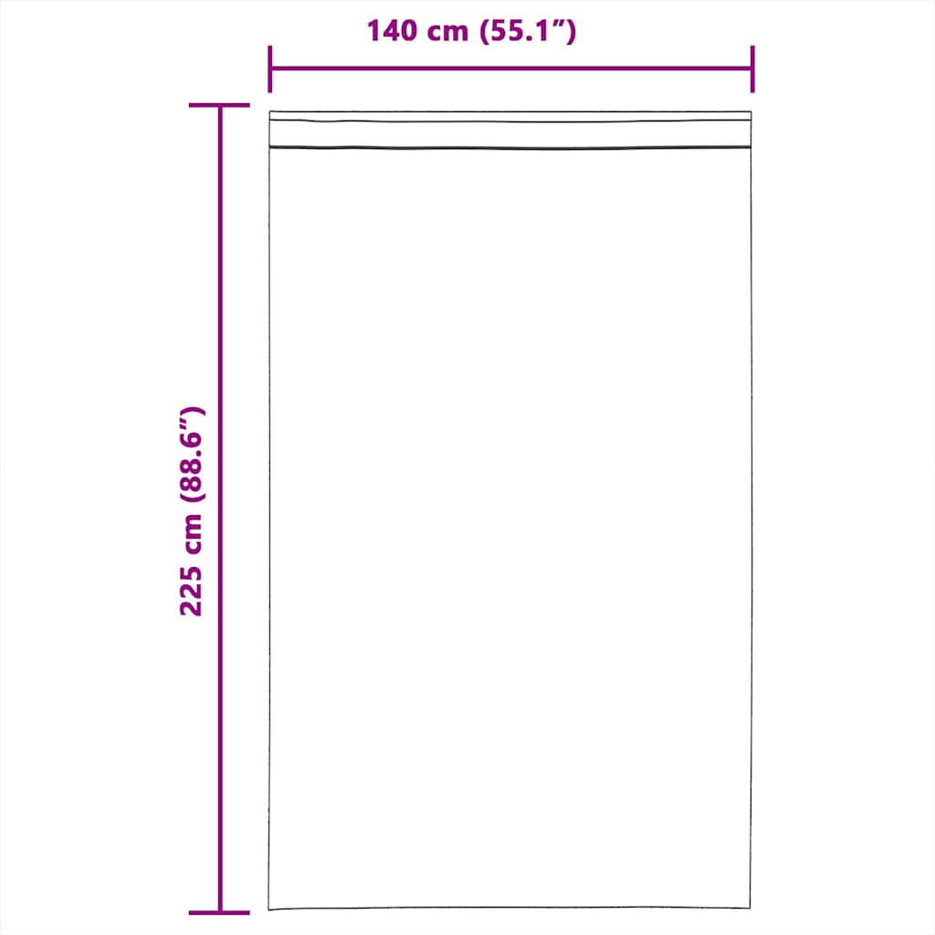 Voile užuolaidos su kilpomis, 2vnt., baltos spalvos, 140x225cm