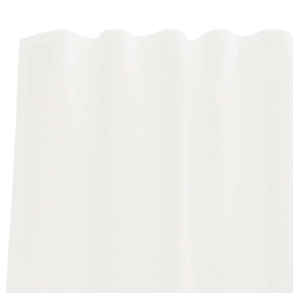 Voile užuolaidos su kilpomis, 2vnt., baltos spalvos, 140x245cm