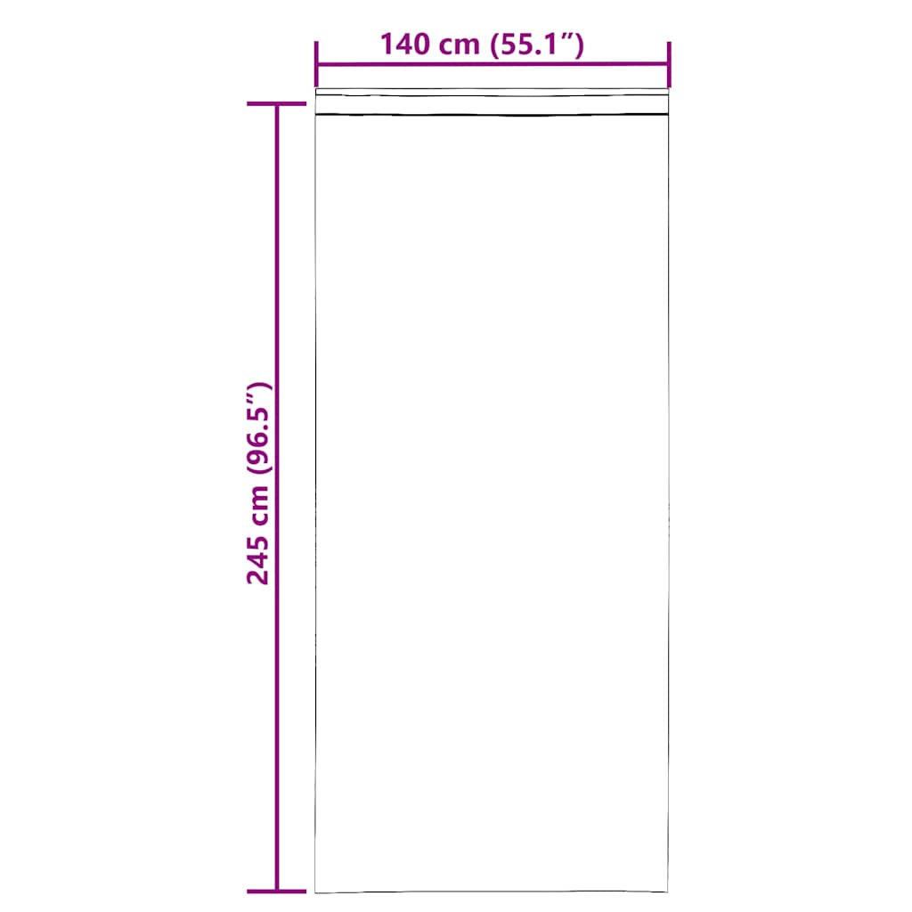 Voile užuolaidos su kilpomis, 2vnt., baltos spalvos, 140x245cm