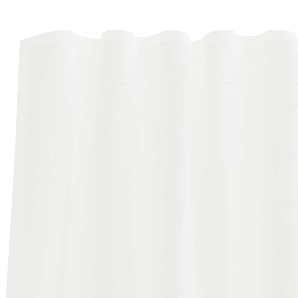 Voile užuolaidos su kilpomis, 2vnt., baltos spalvos, 140x260cm