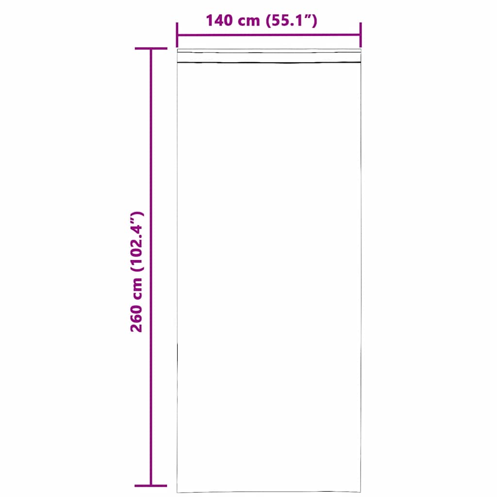 Voile užuolaidos su kilpomis, 2vnt., baltos spalvos, 140x260cm