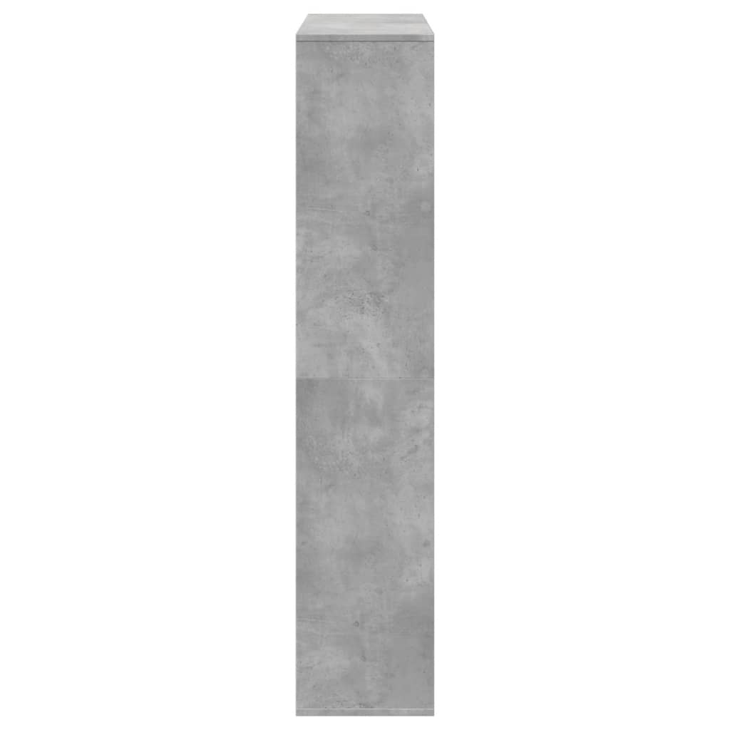 Spintelė knygoms, betono pilkos spalvos, 102x29x143cm, MDP