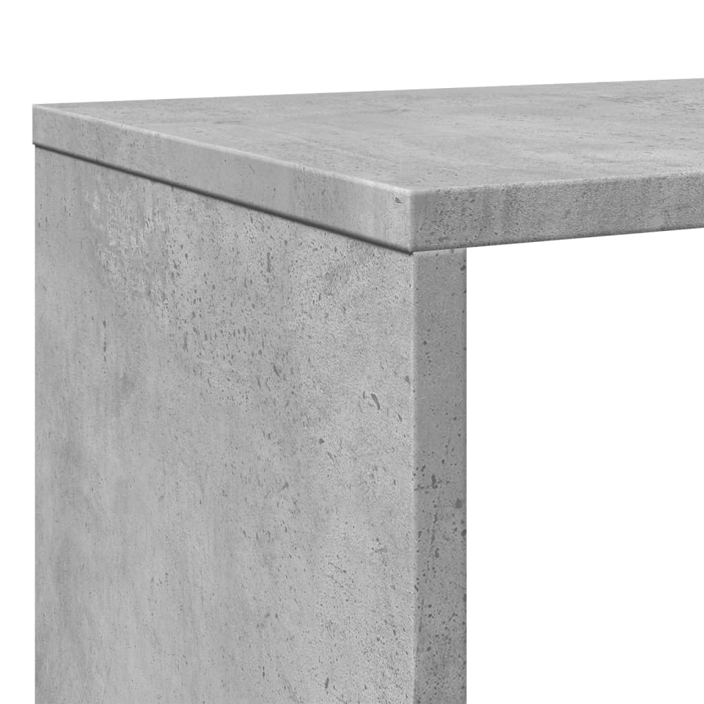 Spintelė knygoms, betono pilkos spalvos, 102x29x143cm, MDP